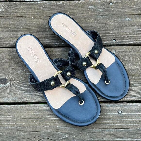 Sperry Women's Black Sandals - Picture 1 of 5
